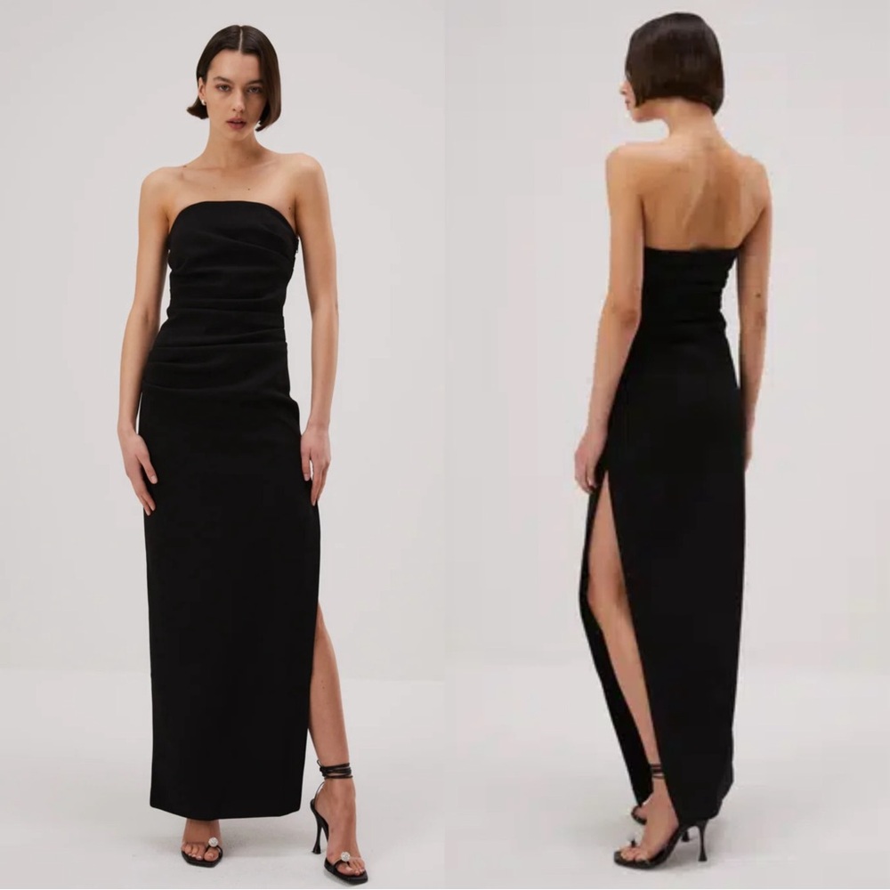 NWT Misha Blythe Crepe Gown MIDI Small